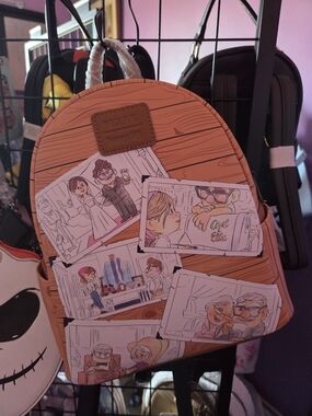 Pixar Up Graphic Mini Backpack - Wood Panel & Photo Collage